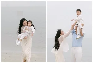Singer Ho Quynh Huong Enjoys a Relaxing Beach Getaway with Family - image 0