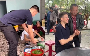 German Husband Fully Embraces Vietnamese Culture at Traditional Family Feast - image 5
