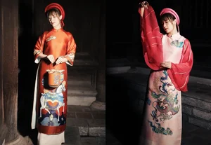 Maternity Elegance: Phuong Oanh Graces the Runway in Ao Dai at 5 Months Pregnant - image 9