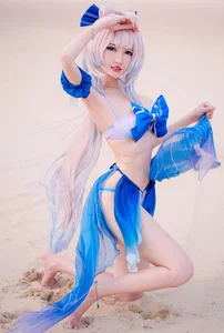 Stunning Sangonomiya Kokomi Bikini Cosplay by Potato Godzilla - image 0