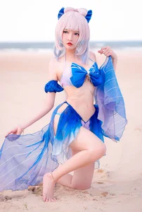 Stunning Sangonomiya Kokomi Bikini Cosplay by Potato Godzilla - image 9