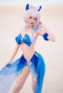 Stunning Sangonomiya Kokomi Bikini Cosplay by Potato Godzilla - image 14