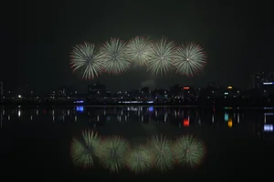 Hanoi Crowds Brave 12C Cold for Spectacular My Dinh Fireworks - image 16