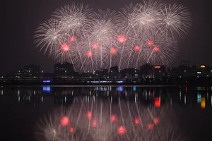 Hanoi Crowds Brave 12C Cold for Spectacular My Dinh Fireworks - image 29