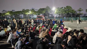 Hanoi Crowds Brave 12C Cold for Spectacular My Dinh Fireworks - image 8