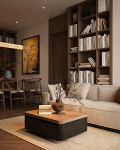 Modern 3-Bedroom Apartment in Ngoc Thuy Featuring Seamless Wooden Interior Design - image 5