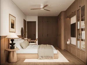 Modern 3-Bedroom Apartment in Ngoc Thuy Featuring Seamless Wooden Interior Design - image 2