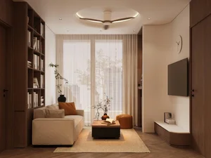 Modern 3-Bedroom Apartment in Ngoc Thuy Featuring Seamless Wooden Interior Design - image 0