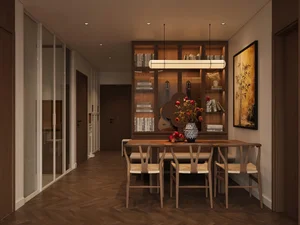 Modern 3-Bedroom Apartment in Ngoc Thuy Featuring Seamless Wooden Interior Design - image 12