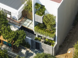 Innovative 3-Story West-Facing House Renovation with Lush Vertical Hanging Gardens in Viet Tri - image 8