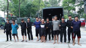 Authorities Detain Six Suspects for Illegal Sand Mining on Dong Nai River - image 1