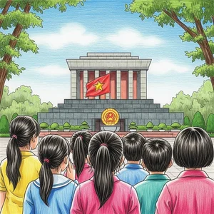 89+ Beautiful Drawings of Uncle Ho with Children on A3 and A4 Paper - image 29