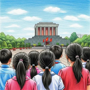 89+ Beautiful Drawings of Uncle Ho with Children on A3 and A4 Paper - image 18