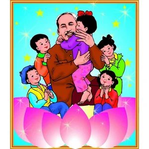 89+ Beautiful Drawings of Uncle Ho with Children on A3 and A4 Paper - image 28