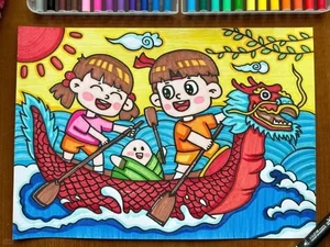 Fun and Easy Boat Racing Festival Drawing Ideas for Students - image 20