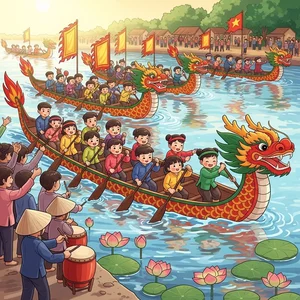 Fun and Easy Boat Racing Festival Drawing Ideas for Students - image 15
