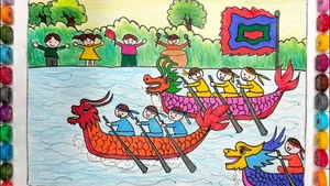 Fun and Easy Boat Racing Festival Drawing Ideas for Students - image 11