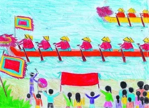 Fun and Easy Boat Racing Festival Drawing Ideas for Students - image 4