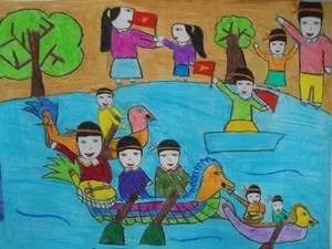 Fun and Easy Boat Racing Festival Drawing Ideas for Students - image 1