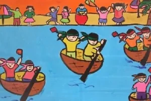 Fun and Easy Boat Racing Festival Drawing Ideas for Students - image 2