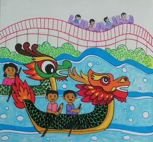 Fun and Easy Boat Racing Festival Drawing Ideas for Students - image 26
