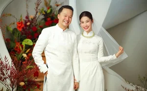 Diem My 9x Stunning Phoenix Embroidered Wedding Ao Dai - image 6
