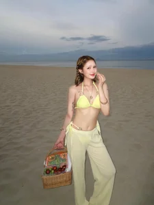 Influencer Xoai Non Stuns Fans in Vibrant Yellow Bikini Photoshoot - image 7