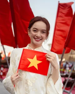 Vietnamese Star Kaity Nguyen Celebrates National Pride with Red Flag Photoshoot - image 4