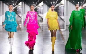 Fashion Extravaganza: Models Catwalk at Historic Saigon Railway Station - image 9