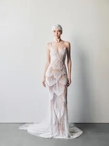 Dianka Zakhidova Captivates in a Sheer Wedding Gown for Bui Tien Dung Marriage - image 5