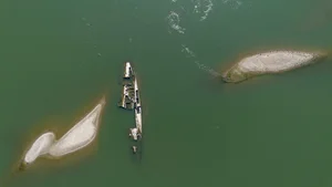 Close-up: WWII Nazi Fleet Exposed by Receding Danube Water Levels - image 1
