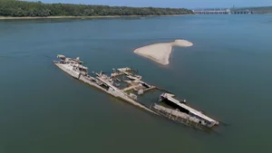 Close-up: WWII Nazi Fleet Exposed by Receding Danube Water Levels - image 4