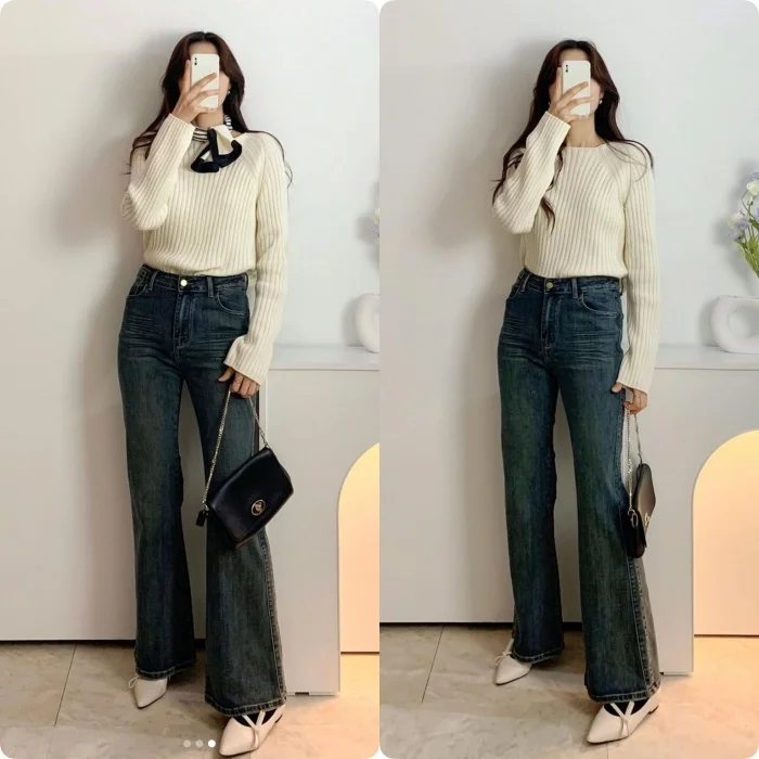 Sweaters and Jeans: The Ultimate Elegant Duo for Office Women Over 30