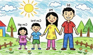 Heartwarming Family Drawings and Paintings: Celebrating Love, Unity, and Beautiful Memories - image 17