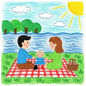 Heartwarming Family Drawings and Paintings: Celebrating Love, Unity, and Beautiful Memories - image 40