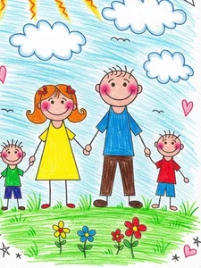Heartwarming Family Drawings and Paintings: Celebrating Love, Unity, and Beautiful Memories - image 22