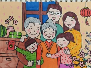 Heartwarming Family Drawings and Paintings: Celebrating Love, Unity, and Beautiful Memories - image 29