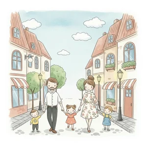 Heartwarming Family Drawings and Paintings: Celebrating Love, Unity, and Beautiful Memories - image 28