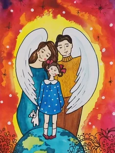Heartwarming Family Drawings and Paintings: Celebrating Love, Unity, and Beautiful Memories - image 45