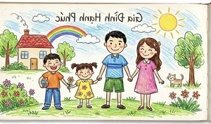 Heartwarming Family Drawings and Paintings: Celebrating Love, Unity, and Beautiful Memories - image 9