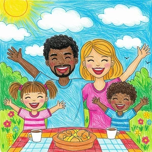 Heartwarming Family Drawings and Paintings: Celebrating Love, Unity, and Beautiful Memories - image 41