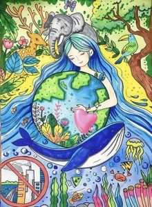 150+ Creative and Meaningful Green Earth Drawing Ideas for Inspiration - image 33