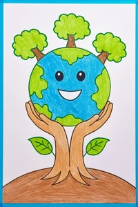 150+ Creative and Meaningful Green Earth Drawing Ideas for Inspiration - image 14