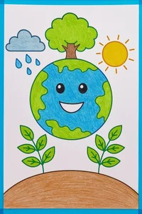 150+ Creative and Meaningful Green Earth Drawing Ideas for Inspiration - image 17