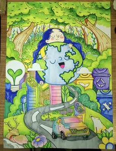 150+ Creative and Meaningful Green Earth Drawing Ideas for Inspiration - image 1