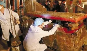 Shocking Discovery Inside a Strange Bright Red Ancient Coffin - image 3