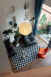 Modern 5x16m Bauhaus House in Hoc Mon with Bold Orange Accents - image 15