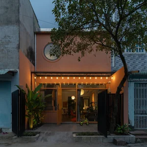 Modern 5x16m Bauhaus House in Hoc Mon with Bold Orange Accents - image 6