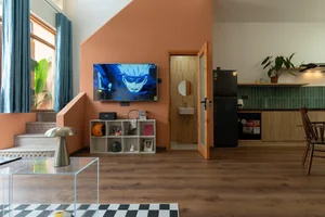 Modern 5x16m Bauhaus House in Hoc Mon with Bold Orange Accents - image 8