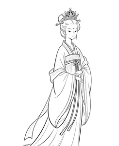 Ancient Anime Princess Coloring Pages: Creative Printable Sheets for Kids - image 6